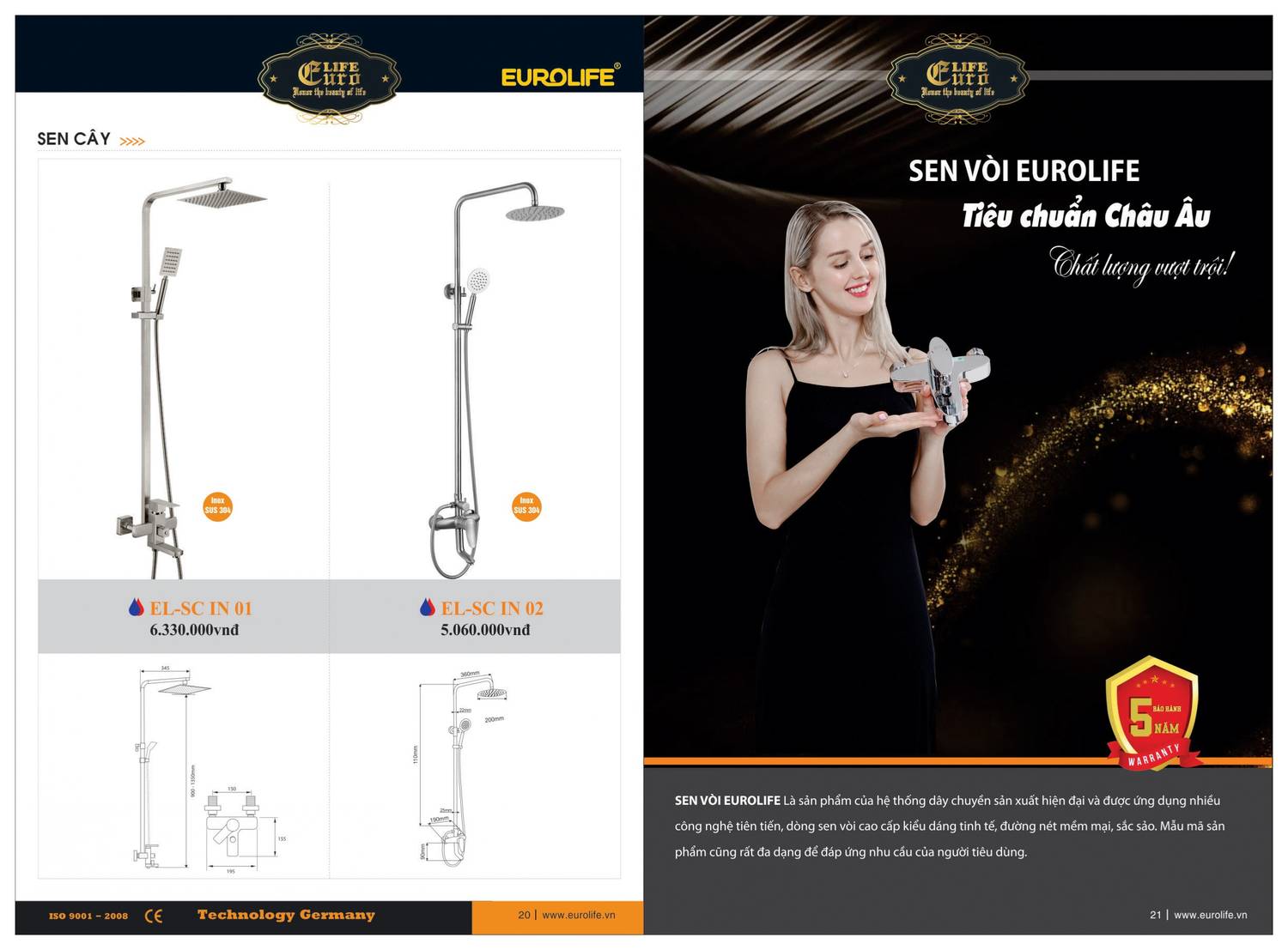 Thiết bị vệ sinh EUROLIFE Catalogue và Bảng giá mới nhất /Page 11